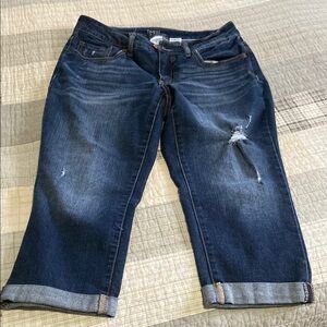 Time and Tru CapriJeans with Distressed Detail